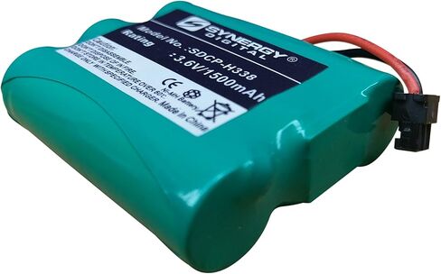 Synergy Digital Cordless Phone Battery, Compatible with Toshiba TRB-8000 Cordless Phone, (Ni-MH, 3.6V, 1500 mAh) Ultra High Capacity, Replacement for Panasonic HHR-P505 Battery in Saudi Arabia