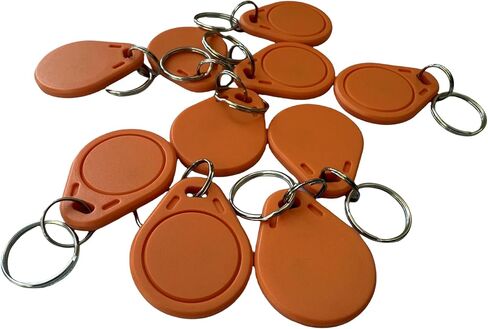 YARONGTECH 13.56mhz RFID Key fob ISO 14443A M1 S50 Chip IC tag(Pack of 10) (Orange) in Saudi Arabia