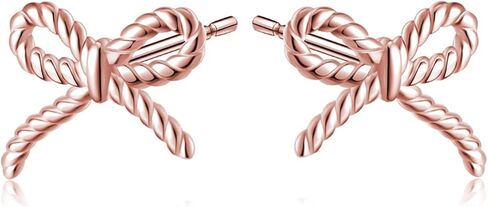 Reffeer Solid 925 Sterling Silver Small Bow Studs Earrings for Women Teen Girls Bowknot Earrings Studs in Kuwait
