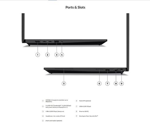 Lenovo ThinkPad P16S Gen 3 Laptop مع معالج Intel Core Ultra 7 155h ، 16 "WQUXGA OLED 100 ٪ DCI-P3 Display Non-Touch ، ذاكرة 96 جيجابايت ، وربح 2TB SSD ، NVIDIA RTX 500 ADA ، 5MP RGB+IR IR CAM ، وربا 11 PRO PRO 11 in Kuwait