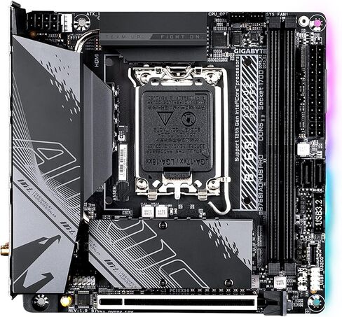 Gigabyte B760i Aorus Pro (LGA 1700/ Intel/ B760/ Mini-ITX/ DDR5/ Dual M.2/ PCIe 4.0 و Intel Core I5-12600K معالج سطح المكتب in Saudi Arabia