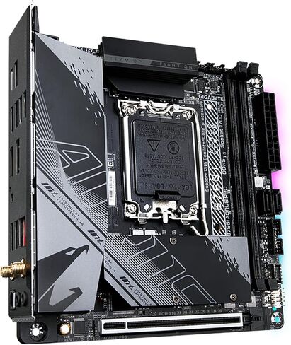 Gigabyte B760i Aorus Pro (LGA 1700/ Intel/ B760/ Mini-ITX/ DDR5/ Dual M.2/ PCIe 4.0 و Intel Core I5-12600K معالج سطح المكتب in Saudi Arabia