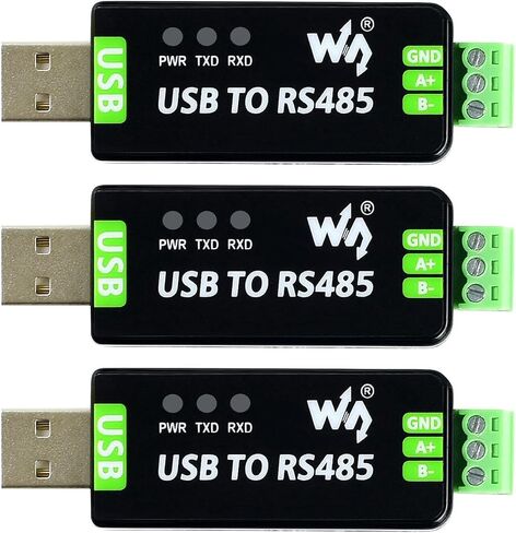 waveshare 3PCS Industrial USB to RS485 Converter with Original FT232RL and SP485EEN Embedded Protection Circuits for Industrial Control Equipments and/or Applications in Saudi Arabia
