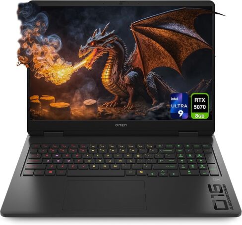 HP OMEN 16 Gaming Laptop ، Intel Ultra 9-285H ، 32 GB DDR5 RAM ، 2 TB PCIE SSD ، 16 "WQXGA (2560x1600) عرض 240Hz ، NVIDIA G-FORCE RTX 5070 ، RGB Backlit Keyboard ، W11 Home ، Shadow Black in Kuwait
