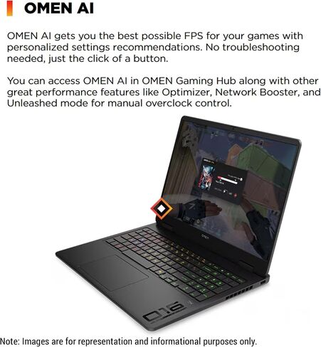 HP OMEN 16 Gaming Laptop ، Intel Ultra 9-285H ، 32 GB DDR5 RAM ، 2 TB PCIE SSD ، 16 "WQXGA (2560x1600) عرض 240Hz ، NVIDIA G-FORCE RTX 5070 ، RGB Backlit Keyboard ، W11 Home ، Shadow Black in Kuwait
