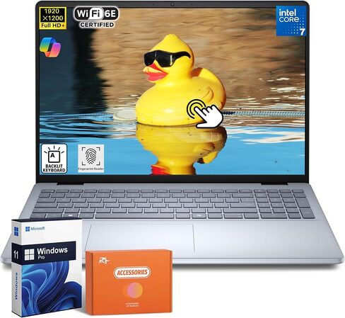 Dell Inspiron 16 Business Labstop ، 16 inc IPS Touchscreen ، Intel 7 150U (حتى 5.4 جيجا هرتز) ، 64 جيجابايت DDR5 ، 2TB SSD ، قارئ بصمات الأصابع ، لوحة مفاتيح الإضاءة الخلفية ، FHD+ CAM ، Wi-Fi 6e ، Windows 11 Pro ، الملحقات in Kuwait