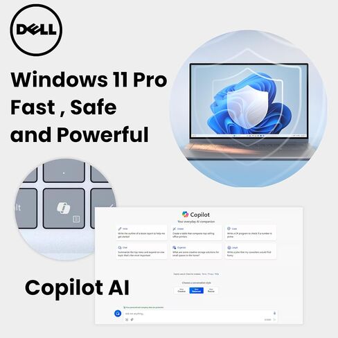 Dell Inspiron 16 Business Labstop ، 16 inc IPS Touchscreen ، Intel 7 150U (حتى 5.4 جيجا هرتز) ، 64 جيجابايت DDR5 ، 2TB SSD ، قارئ بصمات الأصابع ، لوحة مفاتيح الإضاءة الخلفية ، FHD+ CAM ، Wi-Fi 6e ، Windows 11 Pro ، الملحقات in Kuwait