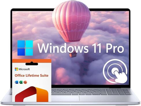 جهاز كمبيوتر محمول شاشة Dell Inspiron Touch ، 16 "FHD+ Touch Screenen Business Laptop ، Windows 11 Pro 64GB RAM 2TB SSD ، Intel Core 7 150U ، جناح Office Lifetime ، قارئ بصمات الأصابع ، لوحة مفاتيح خلفية ، Ice Blue in Saudi Arabia