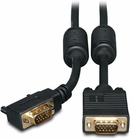 Tripp Lite by Eaton P502-006-RA 6 FT VGA Cable الزاوية اليمنى HD15 M/M ، محمي 75 أوم ، مطلي بالذهب ، 2048x1536 ، شاشة عرض أجهزة الكمبيوتر ، الحزمة السحابية ، الحزمة السحابية مسبقًا مؤهلة (50 حزمة) in Saudi Arabia