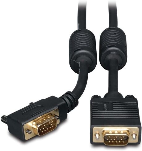 Tripp Lite by Eaton P502-006-RA 6 FT VGA Cable الزاوية اليمنى HD15 M/M ، محمي 75 أوم ، مطلي بالذهب ، 2048x1536 ، شاشة عرض أجهزة الكمبيوتر ، الحزمة السحابية ، الحزمة السحابية مسبقًا مؤهلة (50 حزمة) in Saudi Arabia