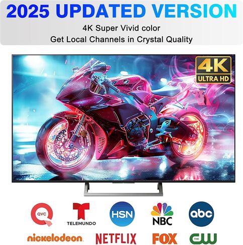 2025 Upgraded TV Antennas for Smart HDTV Indoor, Long Range & 360° Reception with Magnetic Base for Easy Installation, Digital HDTV Antenna Supports 4K, 1080p for Smart TV Local Channels in Saudi Arabia