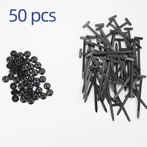 50pcs مشبك ربطة الكبلات العالمي من نايلون ، حامل علاقات نايلون الرمز البريدي الشاقية ، أداة ربط الكابلات البلاستيكية متعددة الأغراض للسيارة الإصلاح اليومي in Saudi Arabia