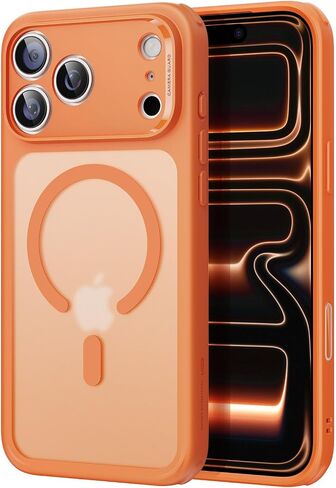 ESR لحالة iPhone 17 Pro ، التحكم في الكاميرا ، متوافق مع Magsafe ، حماية من الدرجة العسكرية المقاومة للصدمات ، حالة الهاتف المغناطيسي لـ iPhone 17 Pro ، Classic Hybrid Case ، Frosted Orange in Kuwait
