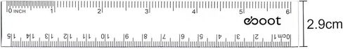 EBOOT 2 Pack Plastic Ruler Straight Ruler Plastic Measuring Tool for Student School Office (Clear, 12 Inch) in Kuwait