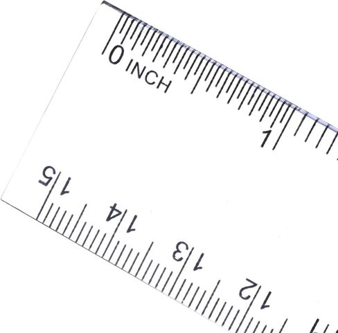 EBOOT 2 Pack Plastic Ruler Straight Ruler Plastic Measuring Tool for Student School Office (Clear, 12 Inch) in Kuwait