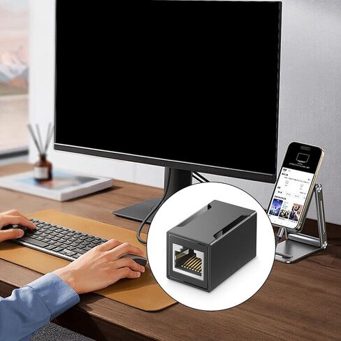 PVC RJ45 Coupler Ethernet Extender Female to Female Offering Highly Speed Transmission and Environmental Friendliness Gigabit Ethernet Coupler in Kuwait