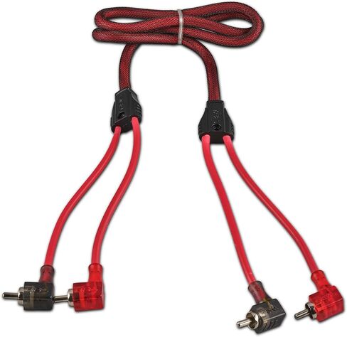 DS18 R3.L 100 ٪ من النحاس الخالي من الأكسجين OFC Ultra Flex 2 -channel مع 40 درجة نهايات - Dual Twist Wire Love Cable لمكبرات الصوت ، مضخمات الصوت ، مكبرات الصوت - 3 FT - 3 FT in Kuwait