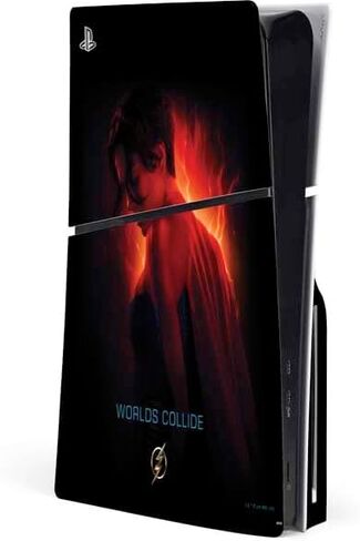 Skinit Skinit Gaming Gaming Skin متوافق مع وحدة التحكم PS5 Slim Disk - Comics DC مرخص رسميًا The Flash Movie: The Flash Poster Design in Saudi Arabia