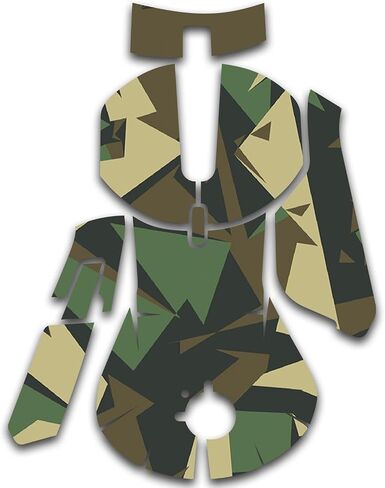 MightySkins Skin Compatible With SteelSeries Rival 5 Gaming Mouse - Polygonal Camo | Protective, Durable, and Unique Vinyl Decal wrap cover | Easy To Apply, Remove, and Change Styles | Made in the USA in Kuwait