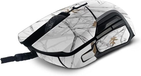 MightySkins Skin Compatible with SteelSeries Rival 5 Gaming Mouse - Conceal Snow | Protective, Durable, and Unique Vinyl Decal wrap Cover | Easy to Apply, Remove, and Change Styles | Made in The USA in Saudi Arabia
