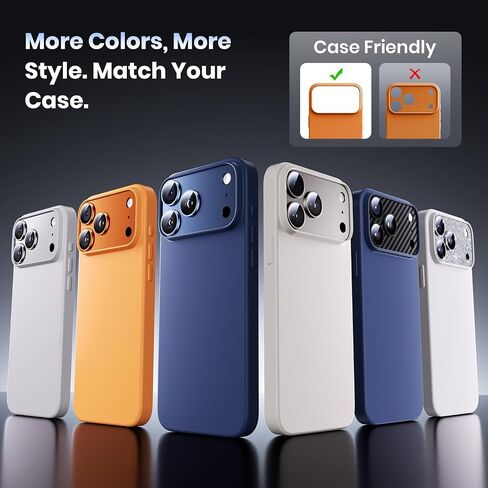 Hoerrye for iPhone 17 Pro Max Camera Lens Protector - [12 قدمًا من الدرجة العسكرية المقاومة للتشويش] [امتصاص قوي] in Kuwait