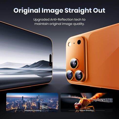 Hoerrye for iPhone 17 Pro Max Camera Lens Protector - [12 قدمًا من الدرجة العسكرية المقاومة للتشويش] [امتصاص قوي] in Kuwait