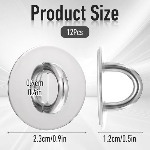 12 PCS Phone Charm Hook, Silver Metal Finger Ring Stand Adhesive Round Phone Finger Grip Holder Cute Universal Phone Grip Loop for Mobile Phone Case Pad Tablet DIY Accessories in Saudi Arabia