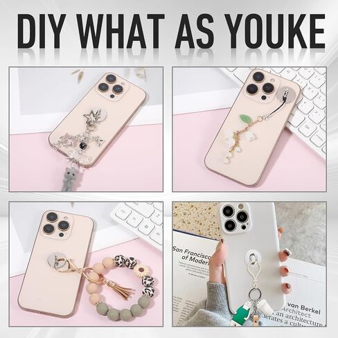 12 PCS Phone Charm Hook, Silver Metal Finger Ring Stand Adhesive Round Phone Finger Grip Holder Cute Universal Phone Grip Loop for Mobile Phone Case Pad Tablet DIY Accessories in Saudi Arabia