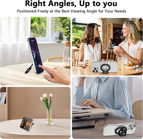 Magnetic Phone Grip Holder for Samsung Galaxy S25 Ultra S24 S23 S22 S21 S20 A17 A16 A15 A14 A56 A36, Double Adjustable Gym Finger Iron Ring Stand Magsafe Phone Grip Compatible with Magnetic Car Mount in Kuwait