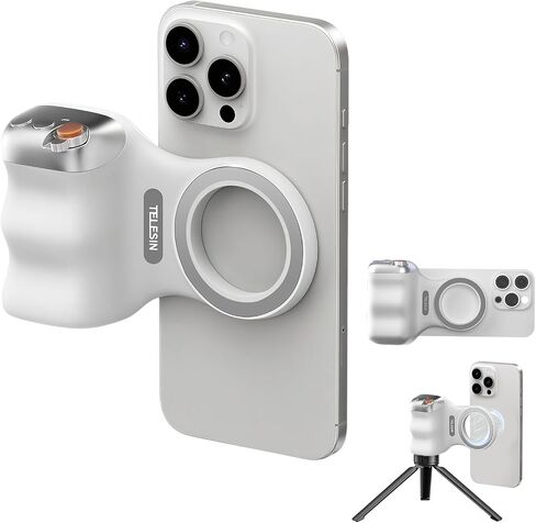قبضة مصراع الكاميرا Bluetooth لـ iPhone Android 360 ° Rotation Wireless Phone Remote ، وحيوية واحدة قبضة الهاتف مع زر مصراع لالتقاط صور سيلفي ، وتسوية ، وإنشاء سفر ومحتوى in Kuwait