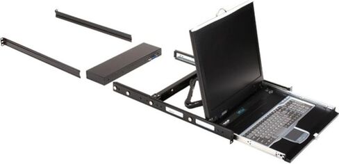 خدمات الشبكة السوداء Box Network KVT419A-16CATX 19 شاشة LCD درج وحدة التحكم مع 16 نقطة Catx KVM Switch GSA TAA in Saudi Arabia