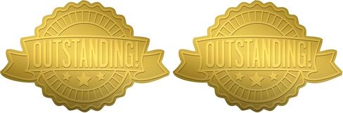 Great Papers! Outstanding Ribbon Embossed and Gold Foil Certificate Seal, 1.75", 48 Count (20104102) in Kuwait