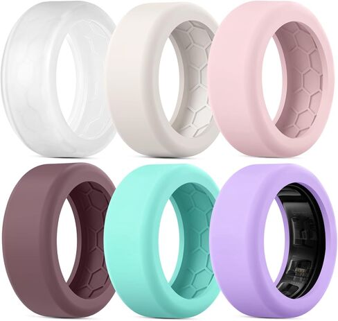 6 حزمة تغطية متوافقة مع حلقة Samsung Galaxy ، وحامي حلقة السيليكون المرن المضاد للخلع للعمل في صالة الألعاب الرياضية in Kuwait