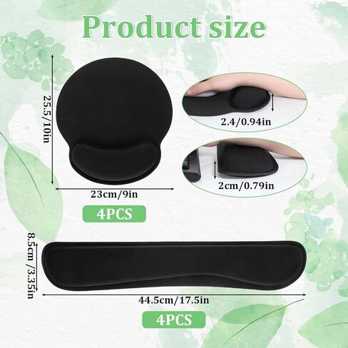 8 Pcs Ergonomic Wrist Rest Mouse Pad and Keyboard Set Comfortable Memory Foam Mouse Pads with Wrist Support for Easy Typing Gaming Pain Relief in Saudi Arabia