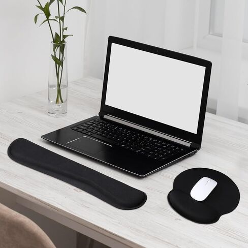 8 Pcs Ergonomic Wrist Rest Mouse Pad and Keyboard Set Comfortable Memory Foam Mouse Pads with Wrist Support for Easy Typing Gaming Pain Relief in Saudi Arabia