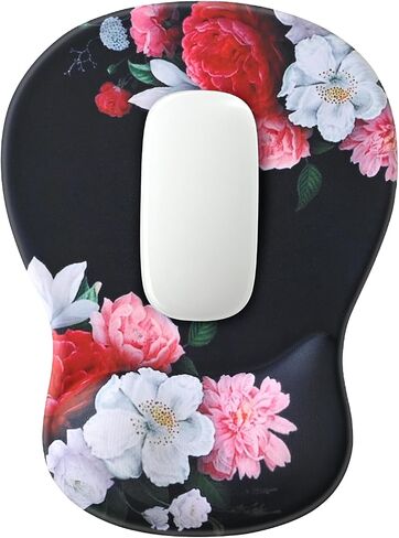 EooCoo Gel Wrist Rest Mouse Pad Ergonomic Middle Concave Design, Relieve Wrist Pain Mousepad, Non-Slip Base for Laptop, Computer, Office Decor for Women, Carpal Tunnel Syndrome in Saudi Arabia
