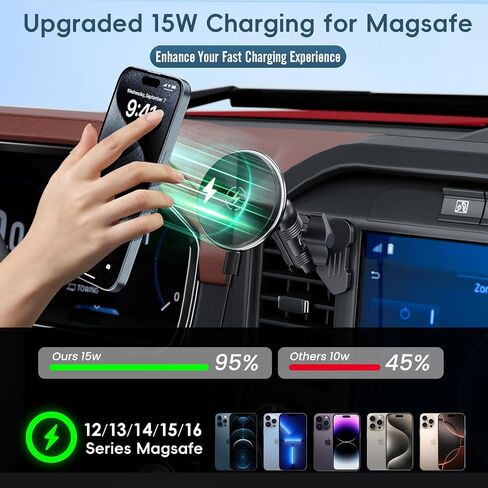 Car Vent Metal Magnetic Phone Mount Compatible with 2021-2026 Ford F-150 in Kuwait