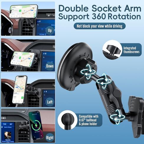 Car Vent Metal Magnetic Phone Mount Compatible with 2021-2026 Ford F-150 in Kuwait