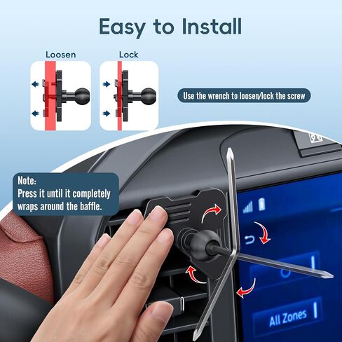 Car Vent Metal Magnetic Phone Mount Compatible with 2021-2026 Ford F-150 in Kuwait