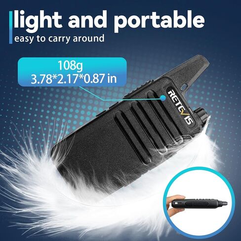 RETEVIS RT22 Walkie Talkies (6 عبوات) مع سماعة أذن Talkie (6 عبوات) ، قابلة لإعادة الشحن ، أجهزة الراديو خالية من الأيدي ، إذاعة ثنائية الاتجاه مع 6 طرق شاحن للعصابات in Kuwait