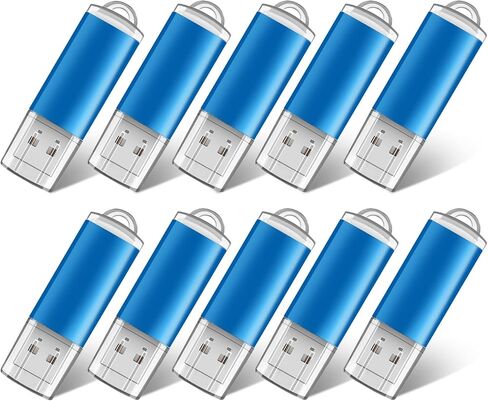 10-Pack USB Flash Drives,Bulk Thumb Drives Memory Sticks (10 Pack Blue, 8GB) in Saudi Arabia