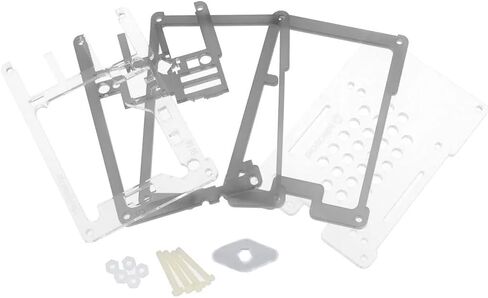 Pibow Coupe 5 Case for Raspberry Pi 5, Slimline Design, Compatible with Active Cooling, Clear Top, HAT/pHAT Ready, Ninja (PIM677) in Kuwait