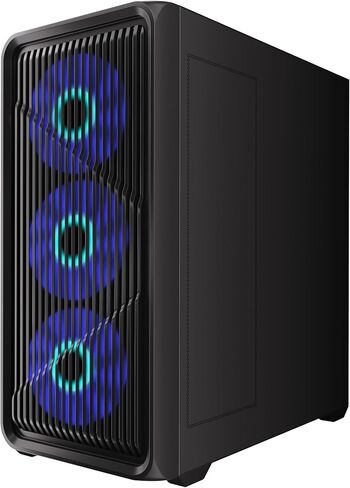 G.Skill GM3 ATX RGB PC Case, Mid-Tower with 4 RGB Fans, USB Type-C Front I/O, Tempered Glass Panel, High Airflow Design, 12-Fan Support, ATX/Micro ATX Compatible – Black in Saudi Arabia