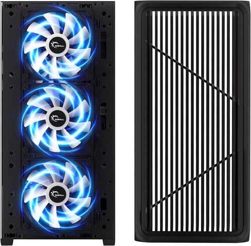 G.Skill GM3 ATX RGB PC Case, Mid-Tower with 4 RGB Fans, USB Type-C Front I/O, Tempered Glass Panel, High Airflow Design, 12-Fan Support, ATX/Micro ATX Compatible – Black in Saudi Arabia