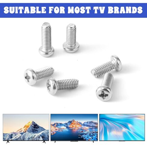 24 PCS M4x10mm/12mm Mounting Phillips Head Screw, Pan Phillips Cross Head Screws Stainless Steel Fasteners Bolts, Screw for TV Computer LCD Monitor Stand(with washers) in Saudi Arabia