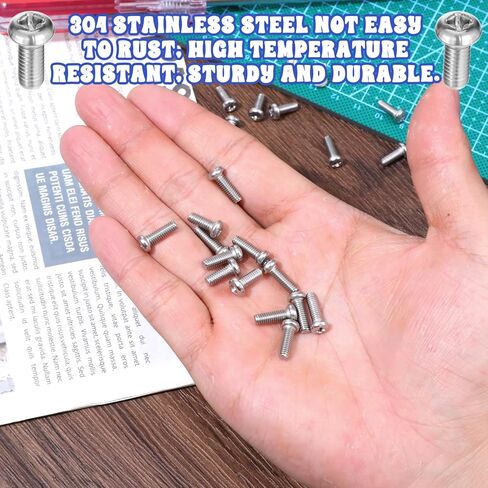24 PCS M4x10mm/12mm Mounting Phillips Head Screw, Pan Phillips Cross Head Screws Stainless Steel Fasteners Bolts, Screw for TV Computer LCD Monitor Stand(with washers) in Saudi Arabia