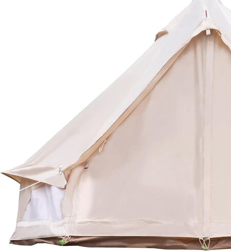 Bell Tent Yurt Tents with Carrying Bag 4 Seasons Waterproof Tent 6.5ft Sturdy Center Rod for Camping 100% Cotton Glamping Tents Breathable Holds up to 2 People in Saudi Arabia