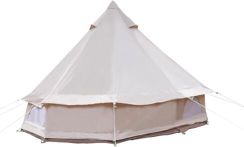 Bell Tent Yurt Tents with Carrying Bag 4 Seasons Waterproof Tent 6.5ft Sturdy Center Rod for Camping 100% Cotton Glamping Tents Breathable Holds up to 2 People in Saudi Arabia