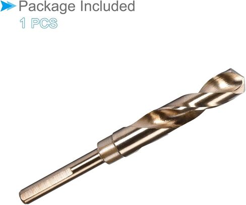 CoCud Reduced Shank Twist Drill Bits, 17.5mm Cutting Edge, Titanium & Nitride Coated High Speed Steel 6542 - (Applications: for Stainless Steel Drilling Machine) in Kuwait