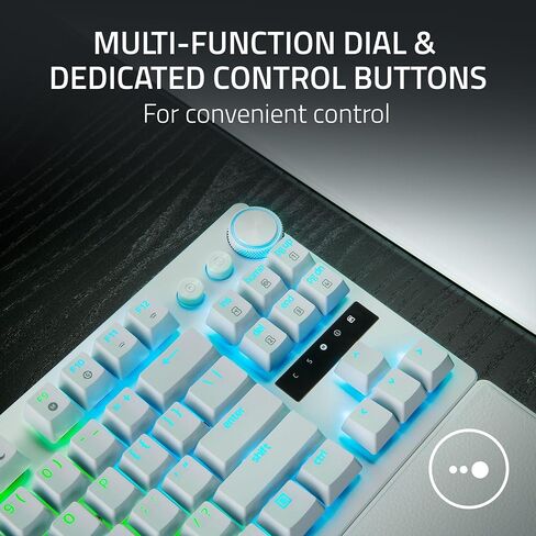 Razer - Huntsman V3 Pro TKL Wireg Esports Esports Beyborts مع وضع TAP SPAN SPAN TRIGGER و ACTUPERA TRIGUTION - WHITE (متجدد) in Kuwait